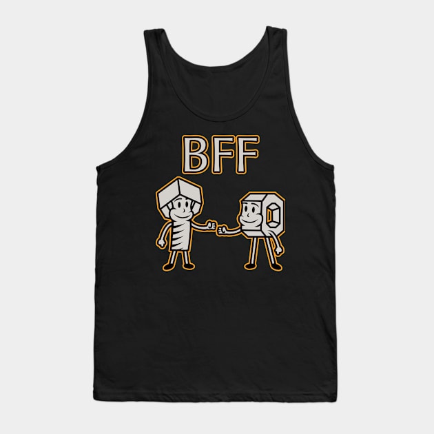 BFF - Nut and Bolt Best Friends Forever Tank Top by Malinda